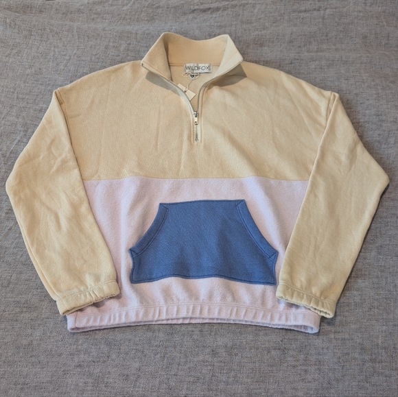 WILDFOX Lea 1/4 Zip Sweatshirt Size S - Picture 3 of 10